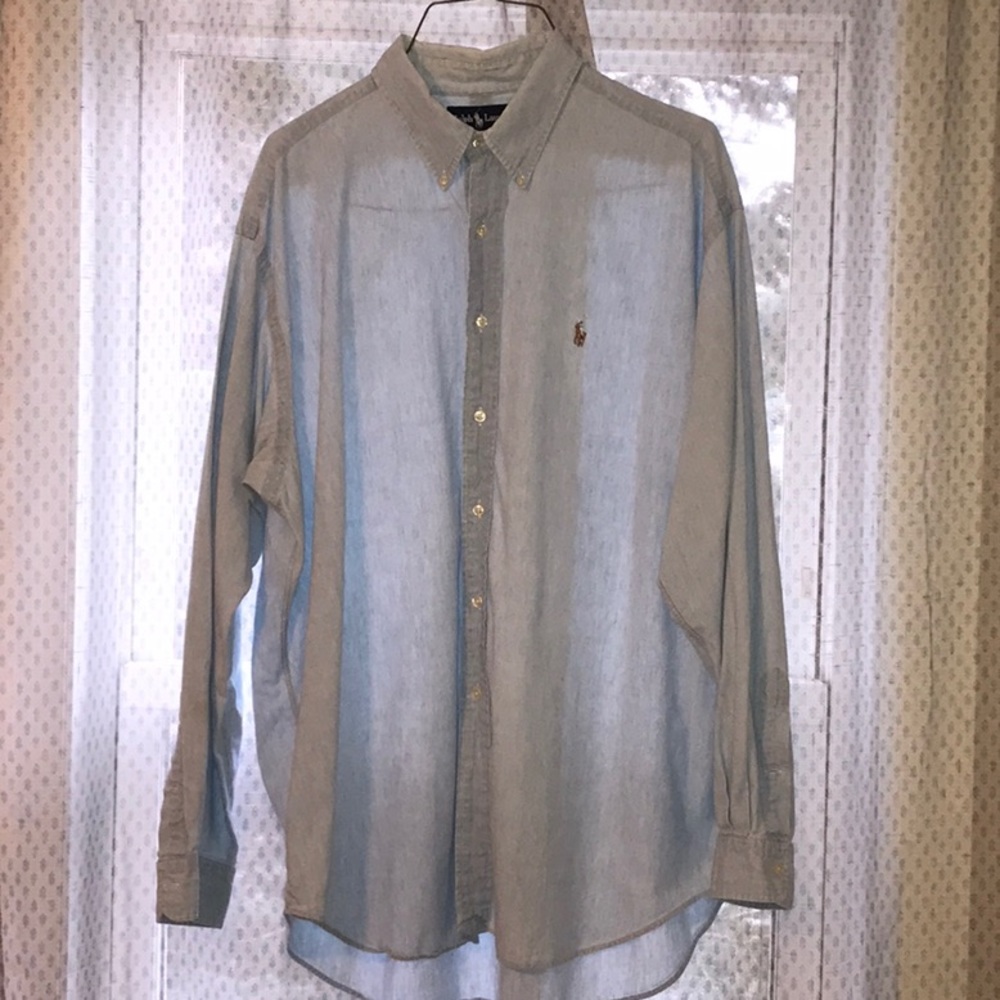 Ralph Lauren Blaire Light Blue Button Down Shirt